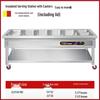 Stainless Steel Mobile Food Warming Table with Casters - Insulated Hot Dish Serving Cart