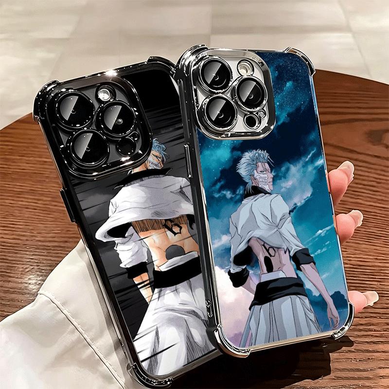 Bleach Grimmjow 6 Plating Phone Case For Iphone 16 17 Pro Max Air 16E 14 15 Plus 12 13 Mini Anti-Fall Airabag Cover