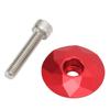CANSUCC Aluminum Alloy Bike Stem Top Cover Pressure Resistant Bike Headset Top Cover with Screw for Cycling Red