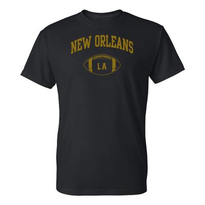 New Orleans Klassischer Fußballbogen - Sport Teamfarbe T-Shirt - Schwarz