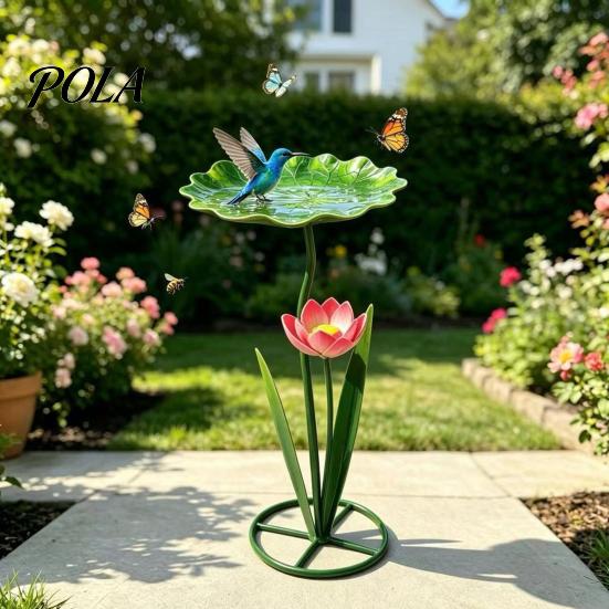 Metal Sunflower Bee Feeder, Lotus Leaf Butterfly Cup, Outdoor Bee Watering Station, Pollinators Bath Bowl for Garden Yard Lawn Decor