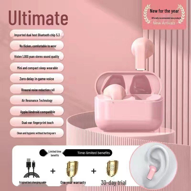 2026 Women's Bluetooth Earphones: Wireless, Semi-in-ear, Ultra-long Battery, Compatible with Apple & Android.