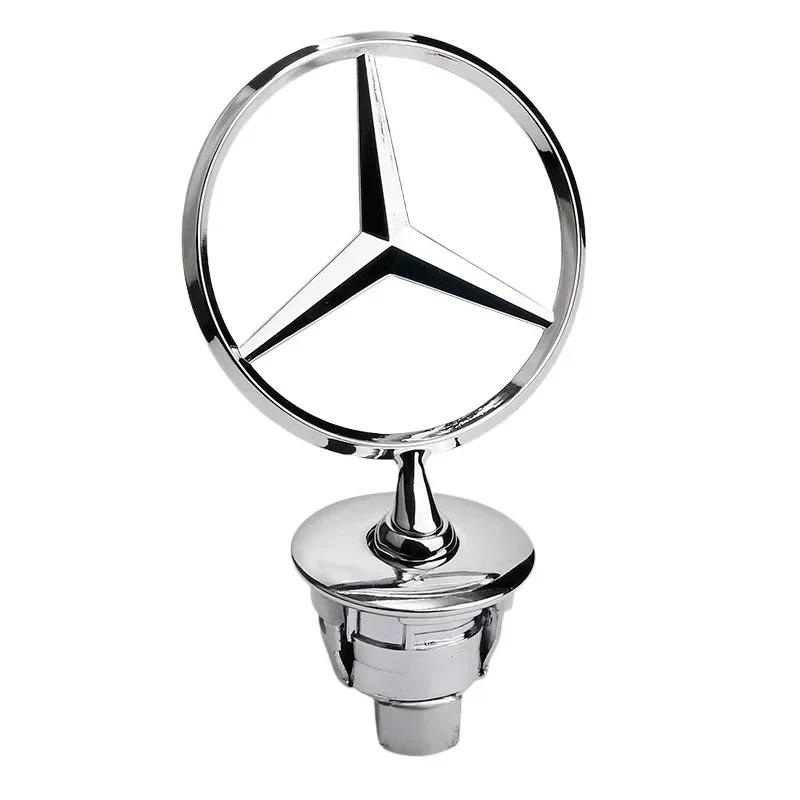 Autoaufkleber Für Mercedes Benz Stern Motorhaube - Emblem für Autohaube Vorne Chrom Logo Haubenmarkierung für Benz C E S Klasse W204 W205 W21