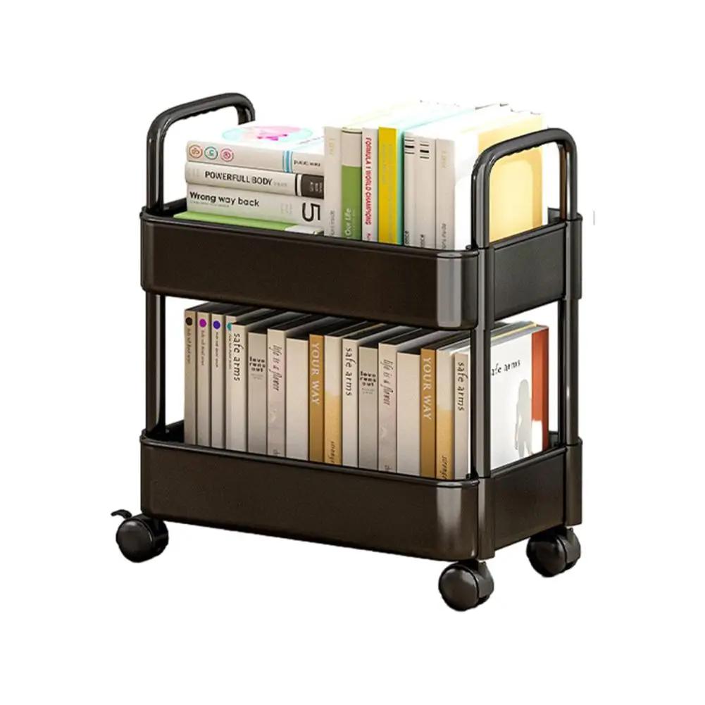 Rolling Storage Cart 20lbs Max Load Capacity 2 Tier Utility Cart Trolley On Wheels For Kitchen Bathroom Accessories
