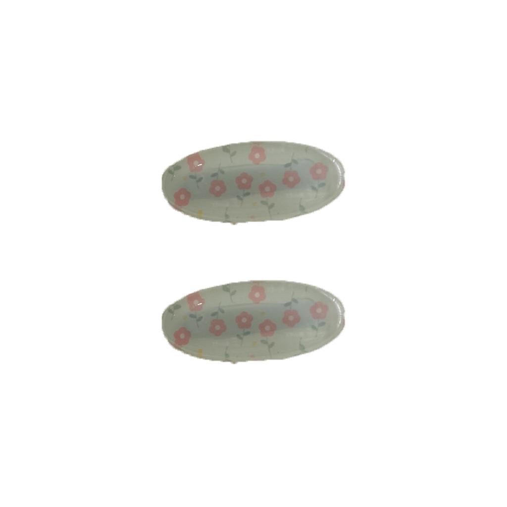 Korean Floral Hair Clip Women Fresh Cute Oval Duckbill Clip Versatile Side Clip Hair Accessories