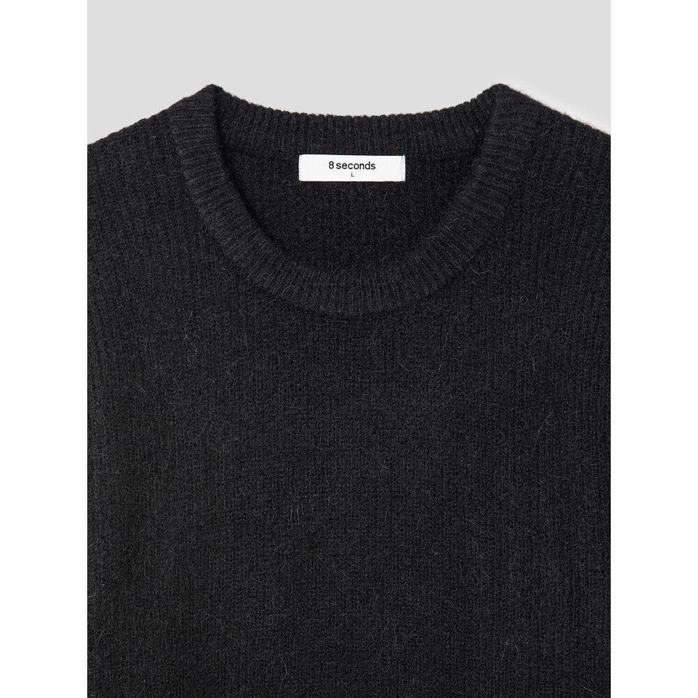 8seconds Alpaca Wool Blend Round Knit Black