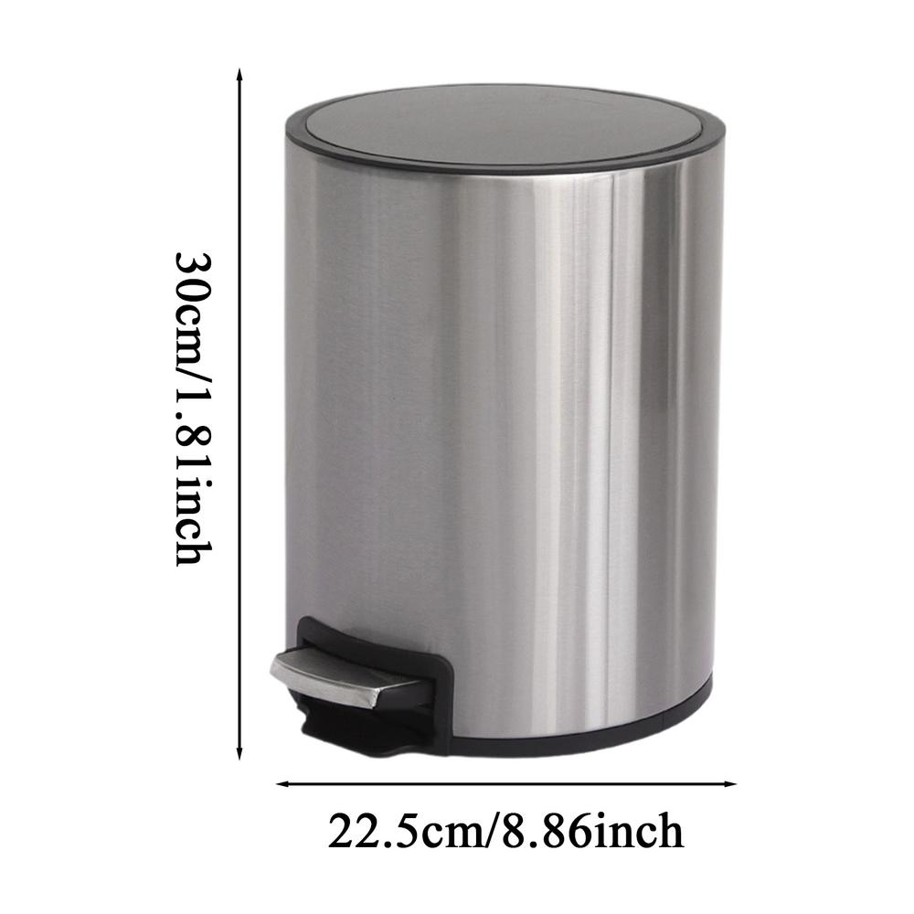 

Trash Can Slow Close Stainless Steel Step-Open Trash Can Silent Closing Household Waste Bin Odor Protection Modern Trash Cans
