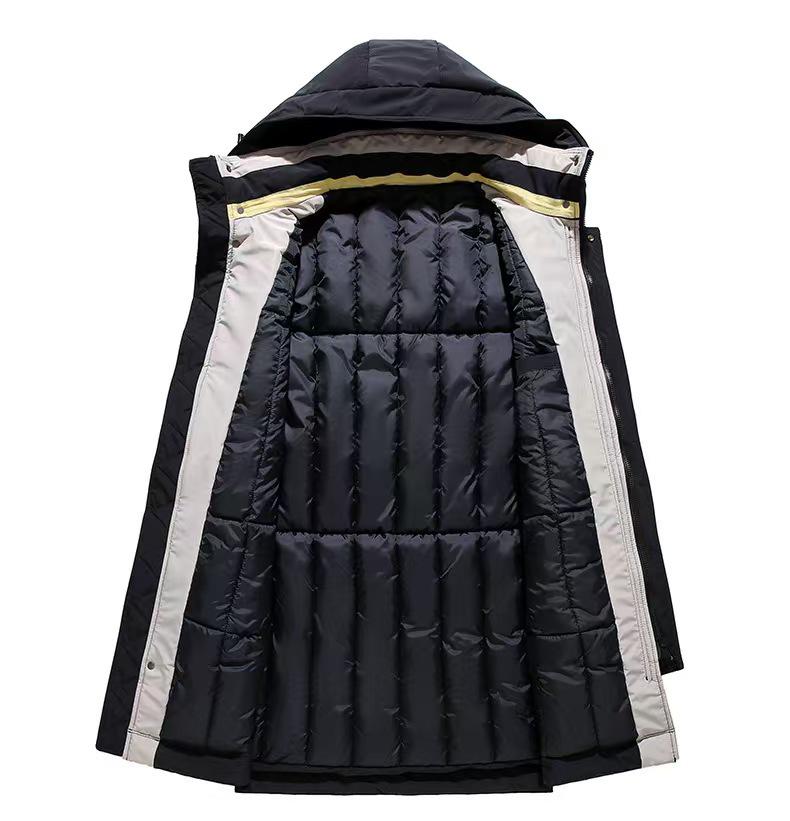 Winter Plus Size Men's Mid-Length Cotton Jacket 2166