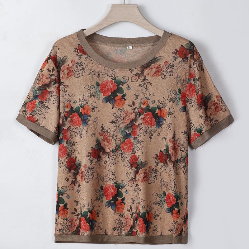 Übergröße Sommer Freizeitblusen Damen Kleidung Locker Elegant Kurzarm Damenhemden