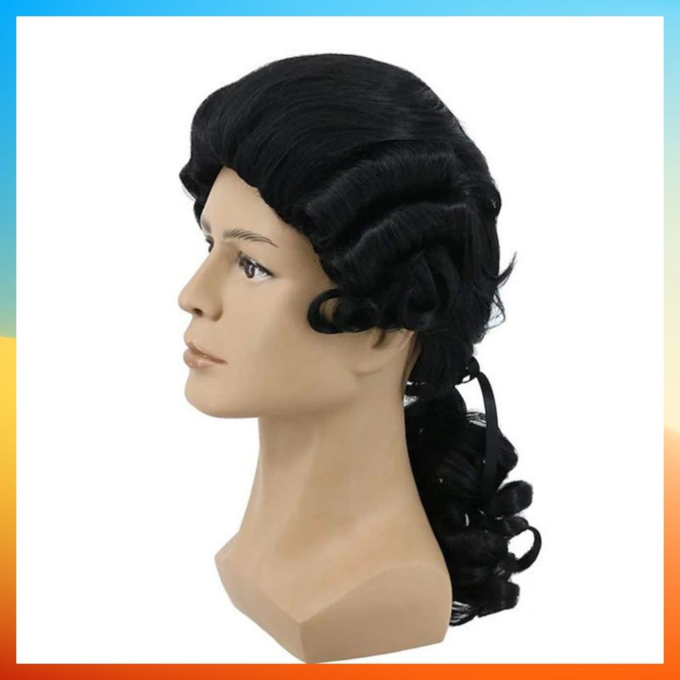 Evropská Módní Paruka Právníka Soudce Profesionální Kudrnatá Paruka