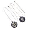 2pcs Ceiling Fan Pull Extension Metal Lamp Pull Chain Pendant For Light Switch Decorative Fan Chain Extender Hanging Cord