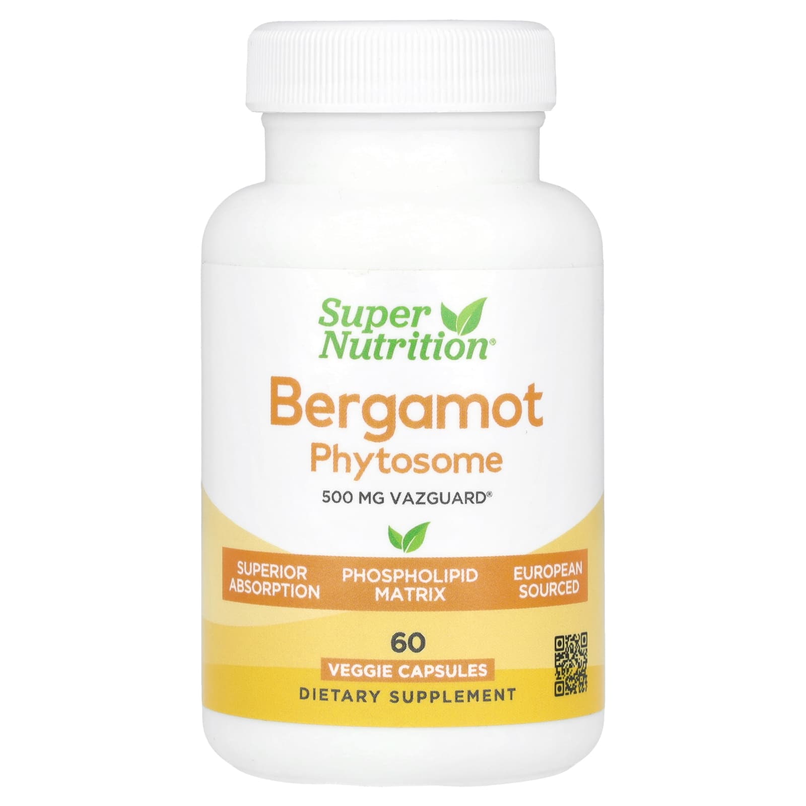 

Bergamot Phytosome, Citrus Bergamot Extract, 500Mg, 60 Veggie Capsules