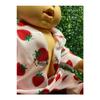 Strawberry Detailed Snap-on Baby Booties Jumpsuit