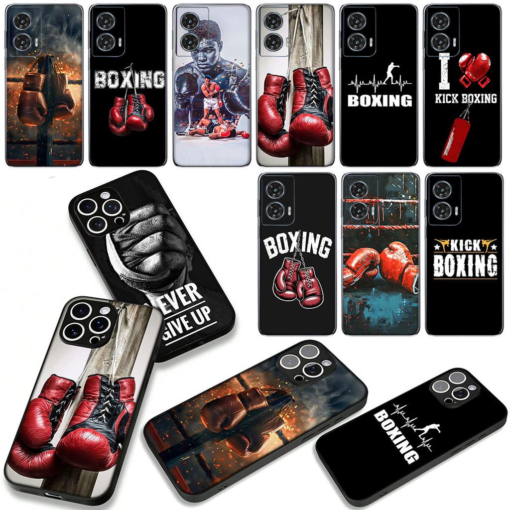 Strong Boxing Gloves Kickboxing Phone Cover Case for Apple iPhone 16 15 14 Plus 13 12 Mini 17 Pro Max + 16E Air 16+ ProMax