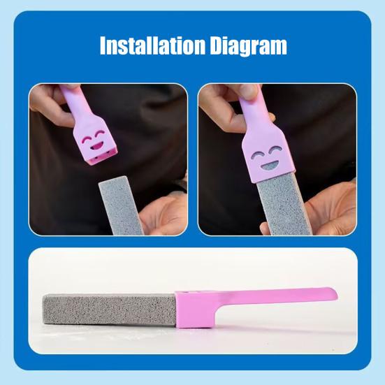 Pumice Stone Toilet Bowl Cleaner with Handle Efficiently Removes Hard Water Rings Calcium Buildup Pumice Stone Scrubber