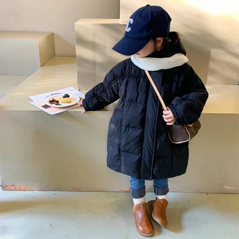 Parka Snowsuit Kids Winter Warm Down Jacket for Girls Coat Fashion Long Hooded Children Outerwear Toddler Girl Clothes