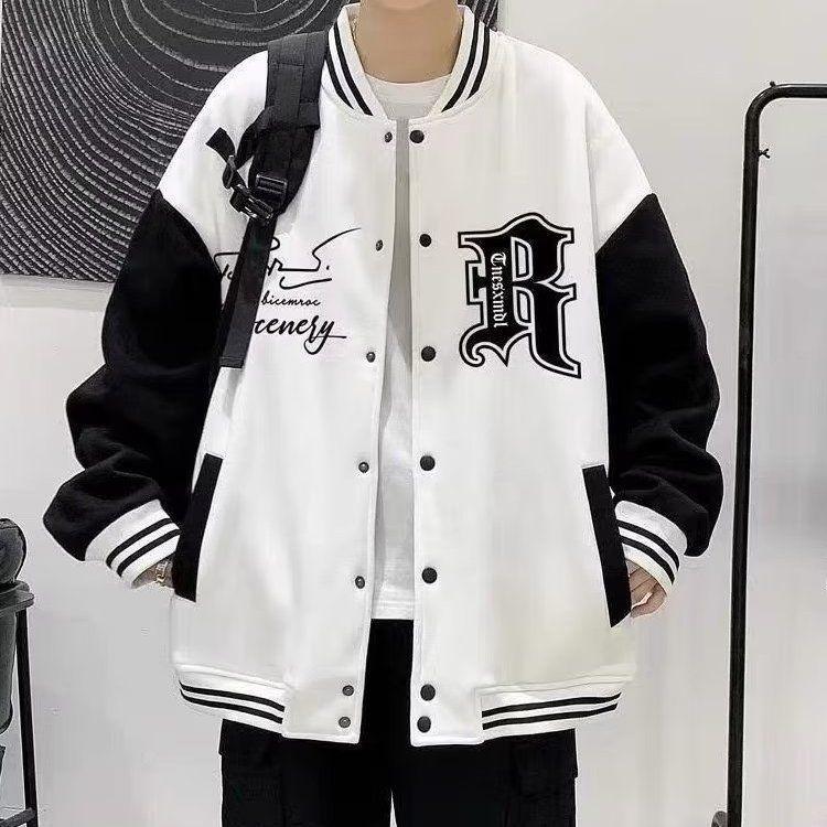 Men's Autumn Fashion Embroidered Thin Baseball Jacket