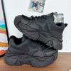 Thick-soled Dad Shoes Women's Autumn New Leather Surface Breathable Small Man Showing Feet Small Casual Sports Shoes Women's Trend