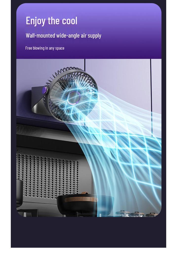 Summer Arrival: Ultra-Quiet USB Rechargeable Fan for Home, Dorm, Desk or Bedroom - Portable and Silent F40