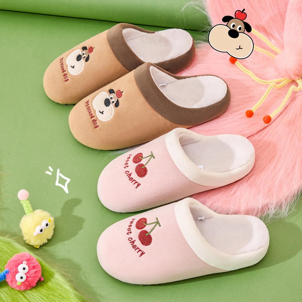 Winter Women Home Slippers Plush Warm Thick Bottom Slides Breathable Soft Non-slip Slippers Indoor Outdoor Men Casual Slippers