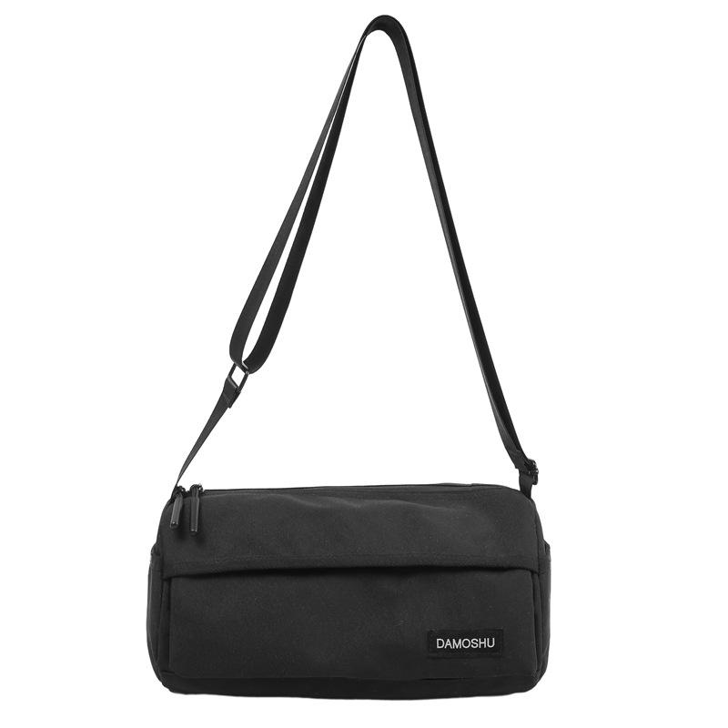 Nylon Solid Color Crossbody Bag Travel Sports Fitness Shoulder Bag
