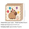 New Capybara Birthday Decoration Capybara Tableware Party Balloons Cups Plate Kit Banner Backdrop Cartoon Deco Supplies Set