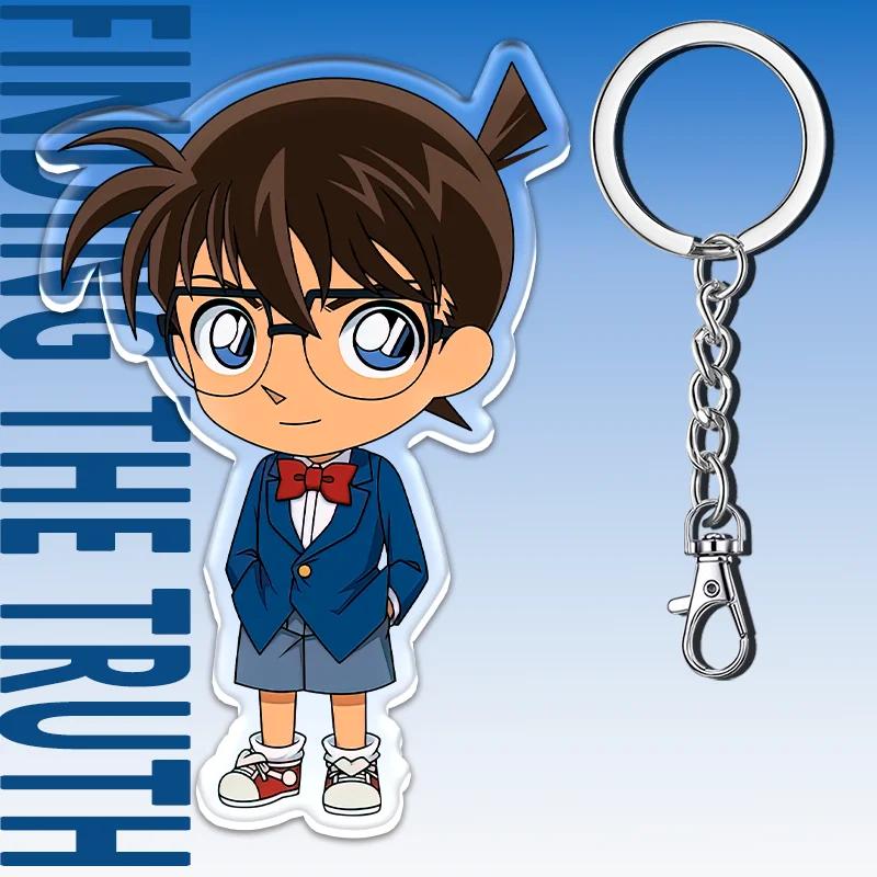 12cm Detective Conan Acrylic Transparent Pendant Car Key Pendant Student Backpack Decoration Fun Cute Cartoon Children's Gift