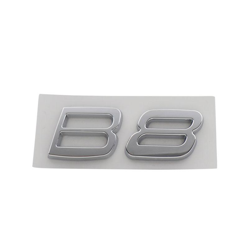 3D Premium B3 B4 B8 Letters for car Engine Hood Fender trunk Tail Rear Decal Emblem Badge Sticker