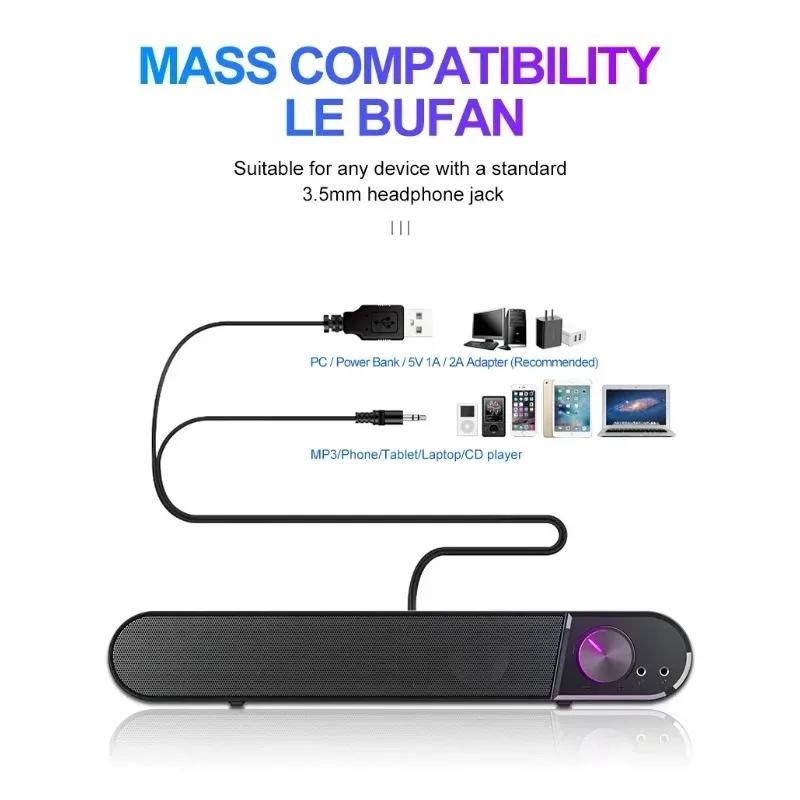 4D Wired Bluetooth Computer Speaker Surround Sound Desktop Speaker HiFi Stereo Subwoofer With Mic For Laptop PC TV Aux Speaker