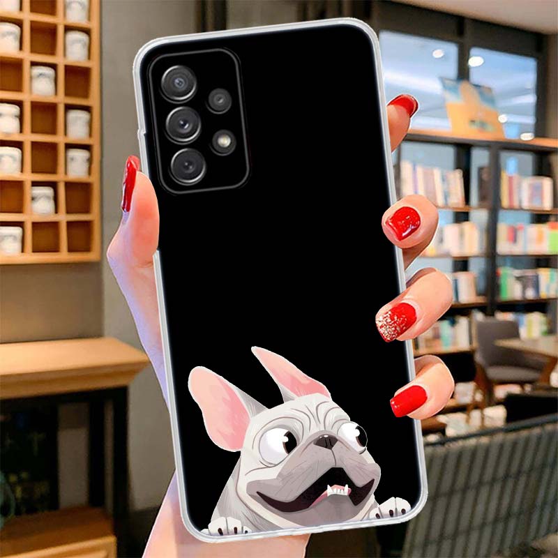 

Pug Dog French Bulldog Phone Case for Samsung Galaxy A17 A16 A15 A14 A13 A57 A56 A55 A54 A53 A37 A36 A35 A34 A33 A26 A25 A24 A23 Samsung A53