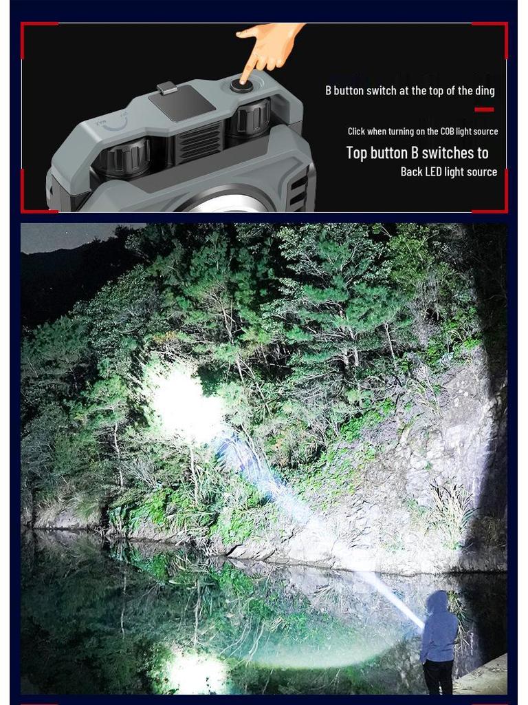 Adjustable Color Temperature High-Brightness LED Camping & Work Light with Long Battery Life and Magnetic Base