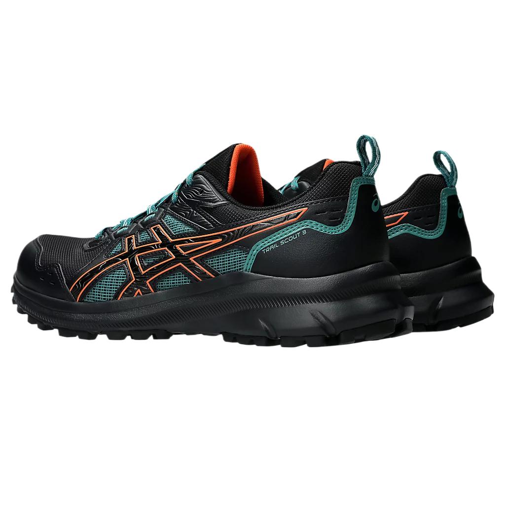 Asics Trail Scout 3 Black Nova Orange Men's Trail Running Shoes 1011B700-005