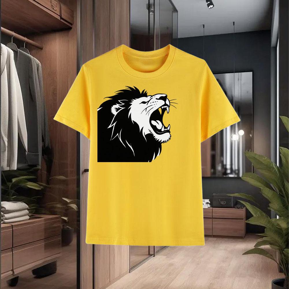 Men's 100% Pure Cotton T-Shirts Styles for Summer Are Loose - Fitting Breathable and Comfortable Offering an Ideal Choice