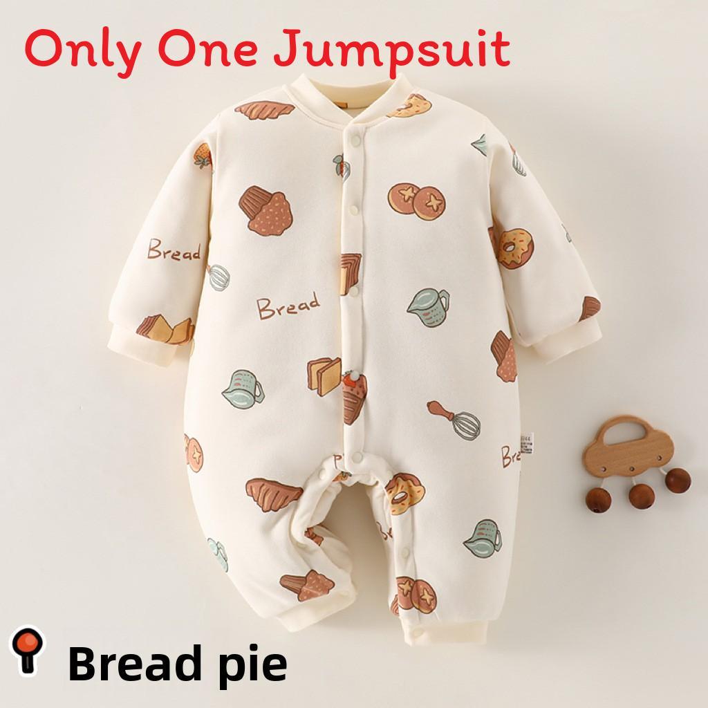 Winter Baby Onesie With Thick Cotton Layer For Newborns Girl Boy Safe For Winter