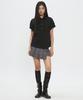 Place Studio Eyelet Point Tab Strap Pleated Layered Mini Skirt _2 Colors
