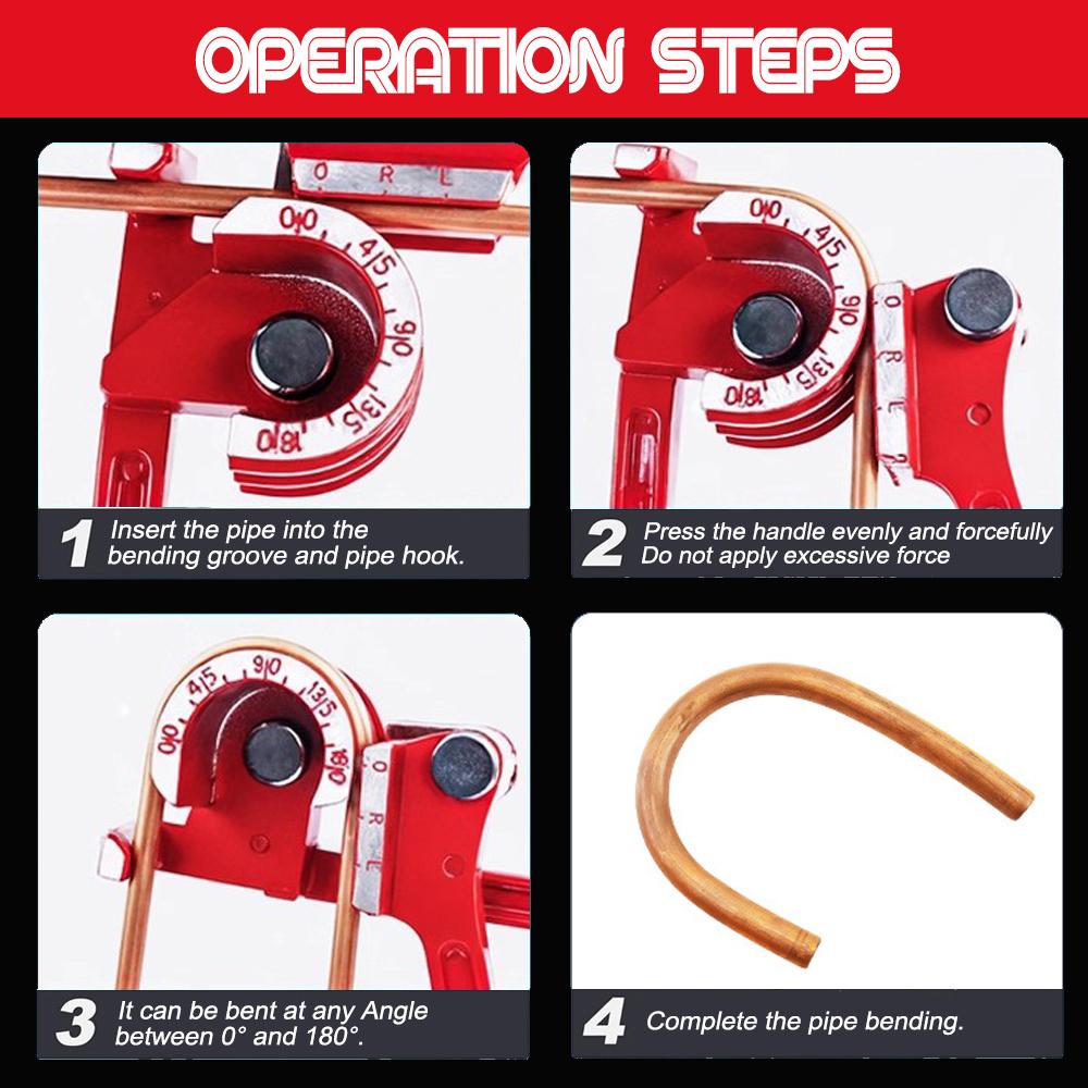 1/4 Zoll 5/16 Zoll 3/8 Zoll Bremsleitung Rollmessing Kupferrohr Rohr Manuelles Biegewerkzeug Typ Kraftstoff Bremsleitung Bieger Handwerkzeug