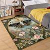 1 Stück Retro Mottenblumenmuster Teppich Teppiche für Schlafzimmer Wohnzimmer Sofamatte Kreative Fußmatte Garderobe Heimdekoration