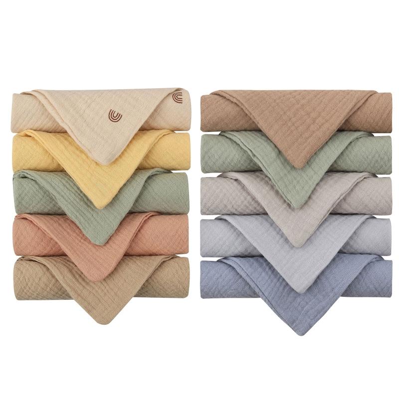 10 Pcs 23x23cm Baby Square Towels Infants Wash Hand Face Towel Handkerchief Feeding Bib Burp Cloth Towel For Newborn Infants