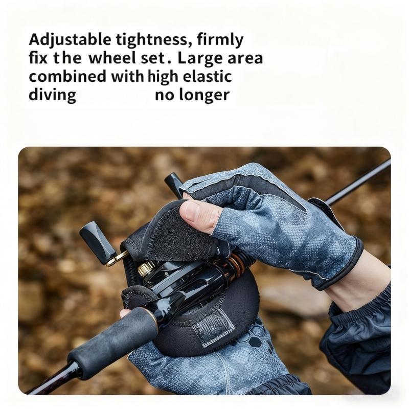 Portable Fishing Reel Bag Baitcasting Fishing Reel Protective Case Bag Protector Soft Casting Reel Protective Bag