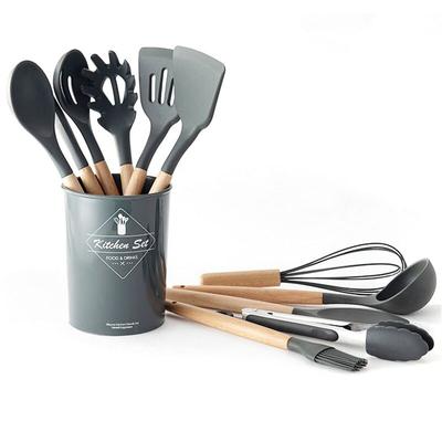 11-teiliges Silikon-Kochutensilien-Set, Küchenutensilien, hitzebeständig, antihaftbeschichtet, Backutensilien mit Aufbewahrungsbox