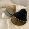 Trendy Brim Large Summer Hat For Women Uv Protection Black Sun Visor Cap