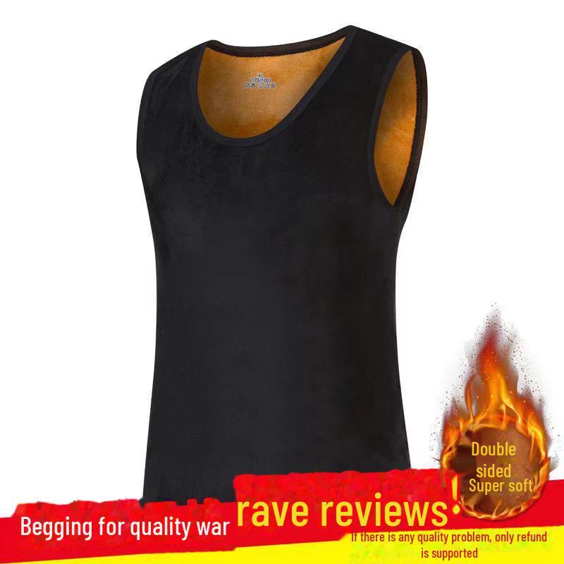 

Мужской двухсторонний жилет из плюшевого флиса — теплый, плотный, облегающий, с защитой от холода L