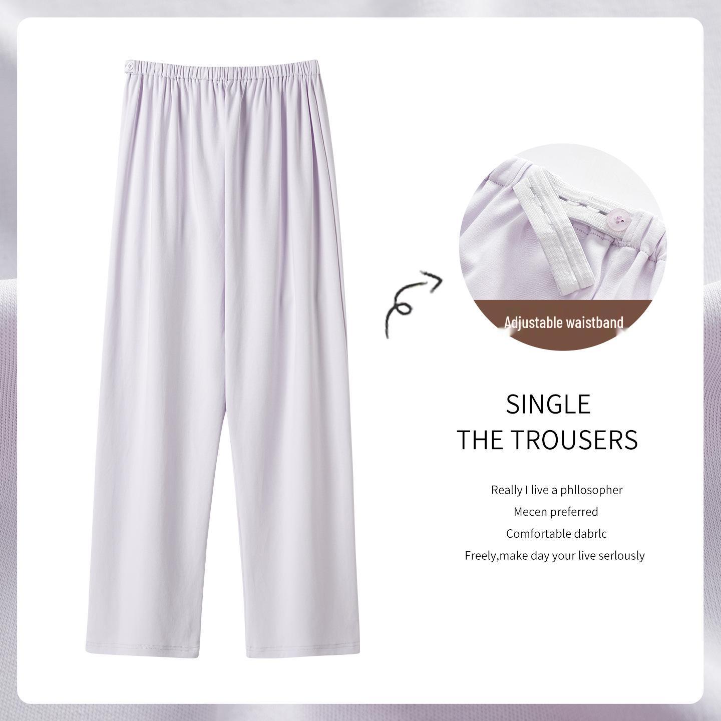 

Women s Plus Size Lightweight Cotton Pajama Pants for Summer – Versatile, Plain, and Long for Home or Outdoors L
