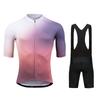 Mens Cycling Jersey Bib Shorts Set Breathable Quick-Dry Mountain Bike Apparel Outdoor Sports