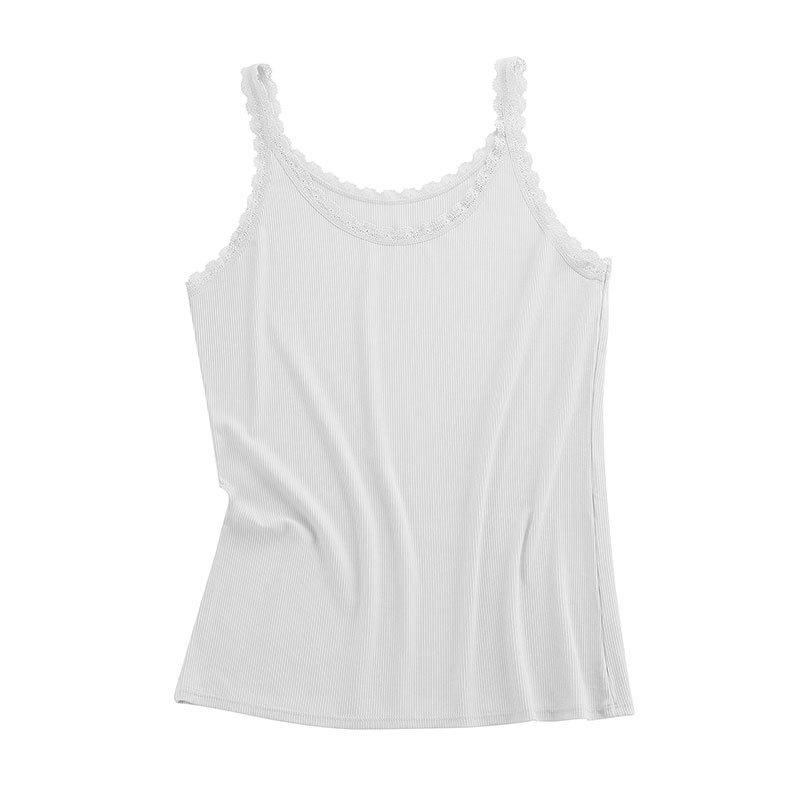

Summer Lace Ribbed Camisole Bodysuit Base Layer Underwear One Size (80-130 kg)