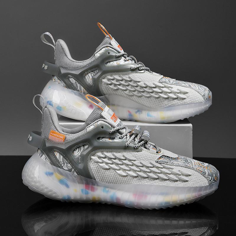 

Sneakers men s 2025 spring new fish scales Chinese style fluorescent men s tide shoes running men s shoes sneakers 45