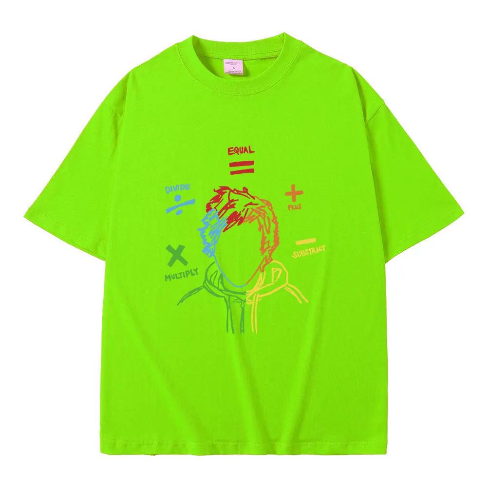 Retro Hip Hop T-shirt Street wear Ed Sheeran Math Tour Sheerios T-shirt 100% cotton casual short sleeve T-shirt