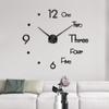 3D Large Wall Clock Mirror Wall Stickers Luminous DIY Digital Clocks Silent Clock Quartz Watch Home Living Room Table Decor Hot