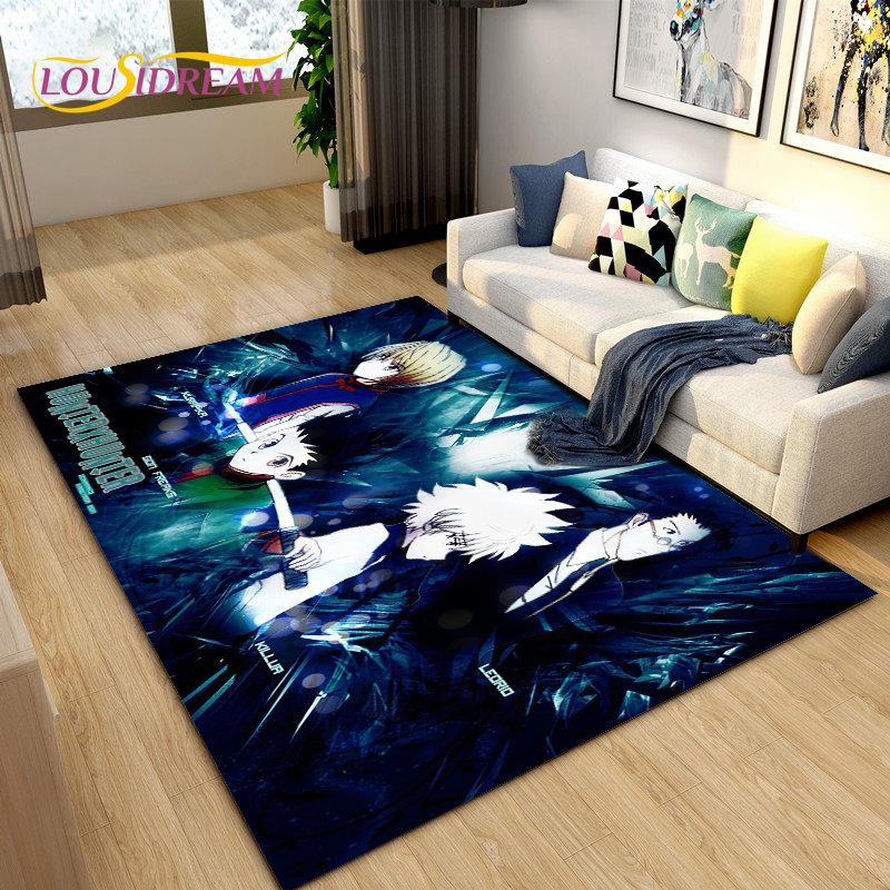 Anime Hunter×Hunter HxH Cartoon Area Rug Large, Tappeto per soggiorno, camera da letto, divano, zerbino, decorazione, tappetino antiscivolo per bambini