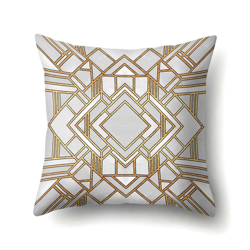 Polyester Pillow Case Automobile Decoration Home Printed Pillow Case Waist Cushion Cover Car Cushion Head Cushion Cover